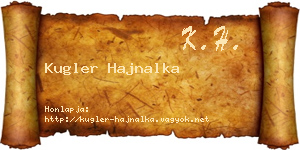 Kugler Hajnalka névjegykártya
