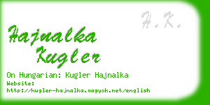 hajnalka kugler business card